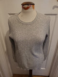 Ladies Papaya Size 12 Grey Patterned Pullover Jumper(Mark On Front)