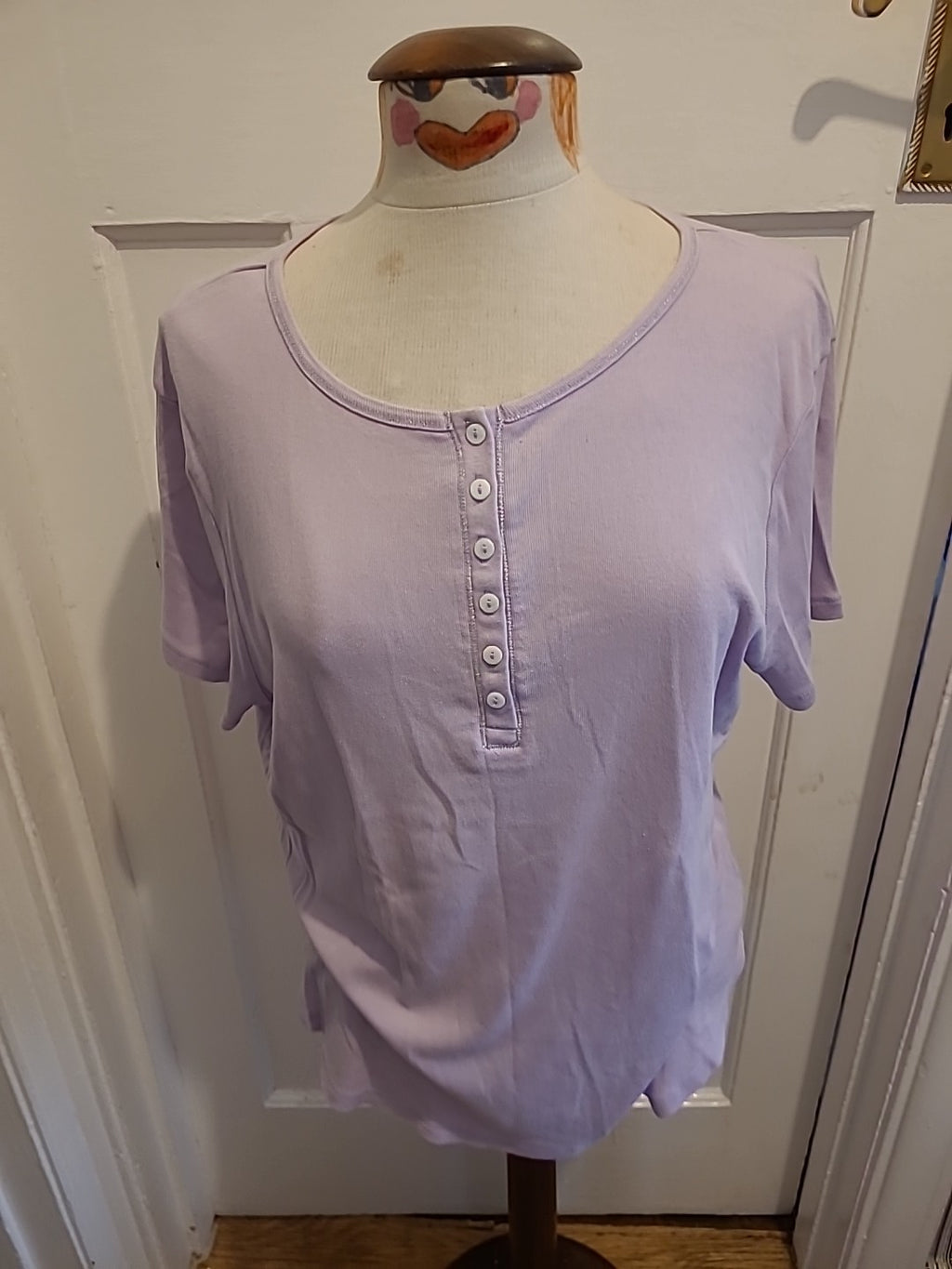 Mens F&F Size Small Lilac Short Pyjama Top