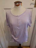 Mens F&F Size Small Lilac Short Pyjama Top