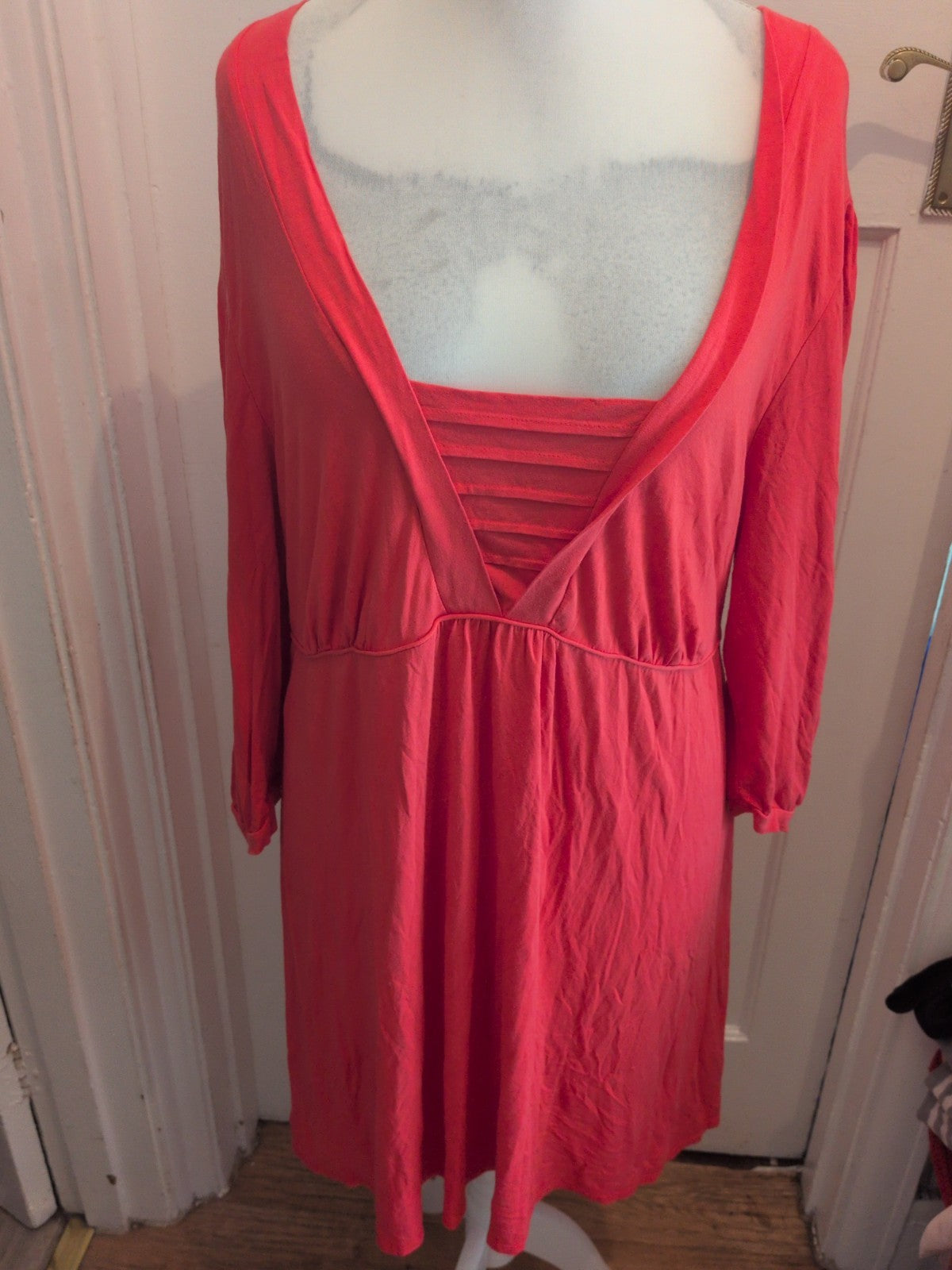 Evans 20 Coral Half Sleeve Dress