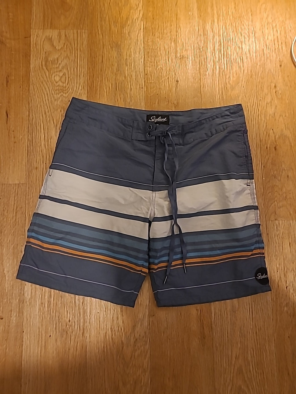 Mens Skylark Size 34" Multicoloured Striped Shorts