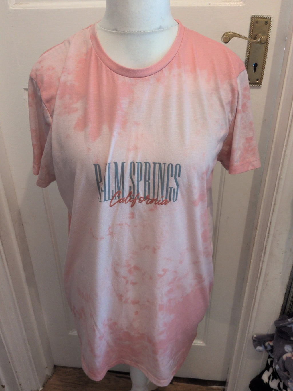 Primark Large Pink Dye Palm Springs Short Sleeve T-shirt