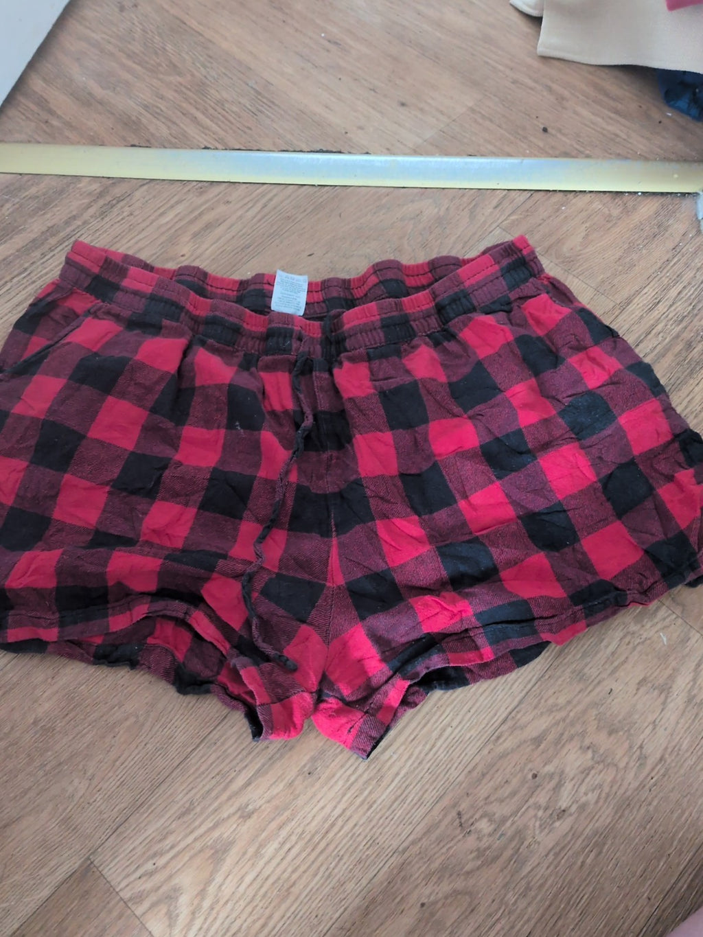 Festive Fun 18-20 Navy And Red Check Pyjama Shorts