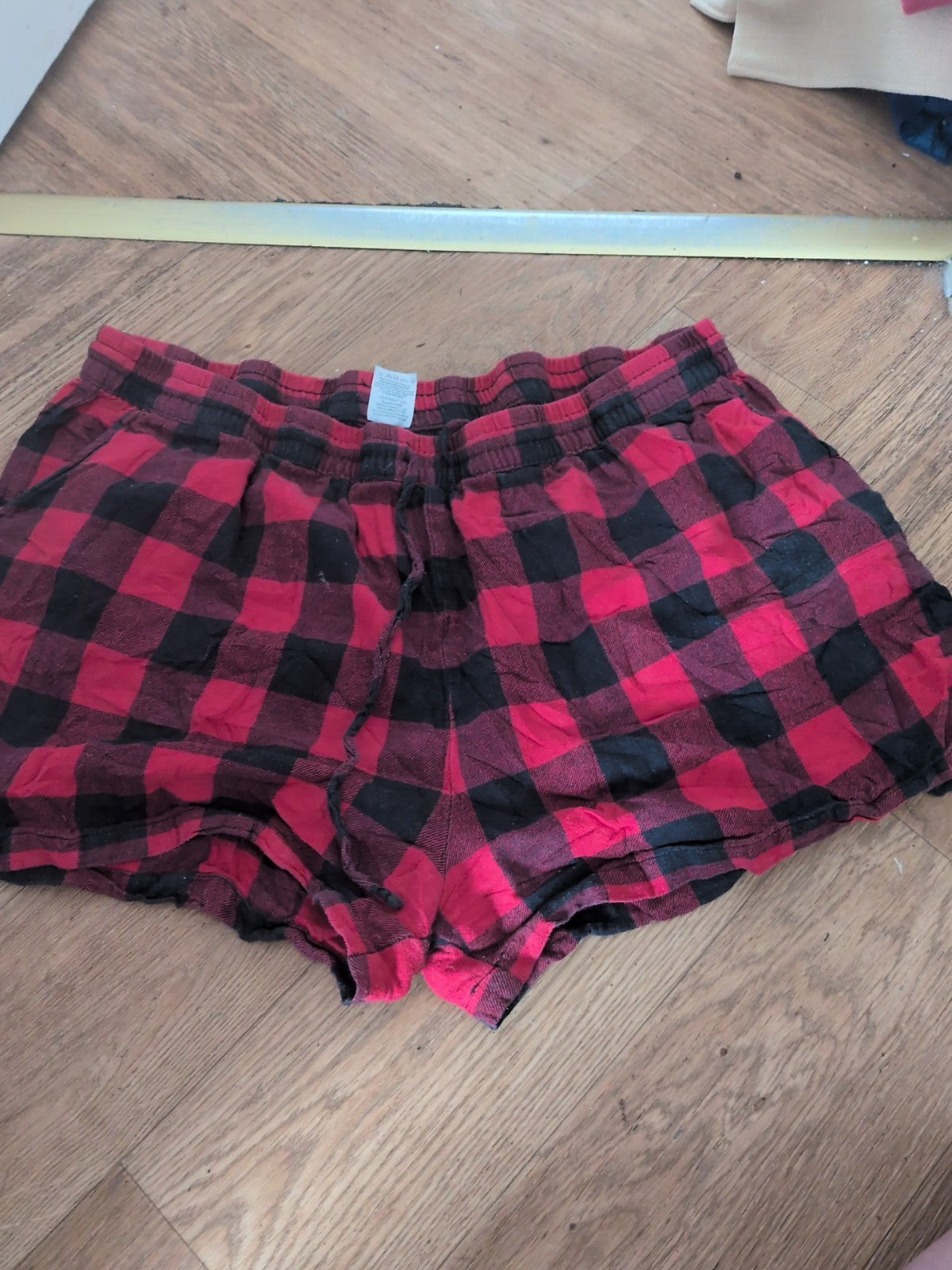 Festive Fun 18-20 Navy And Red Check Pyjama Shorts