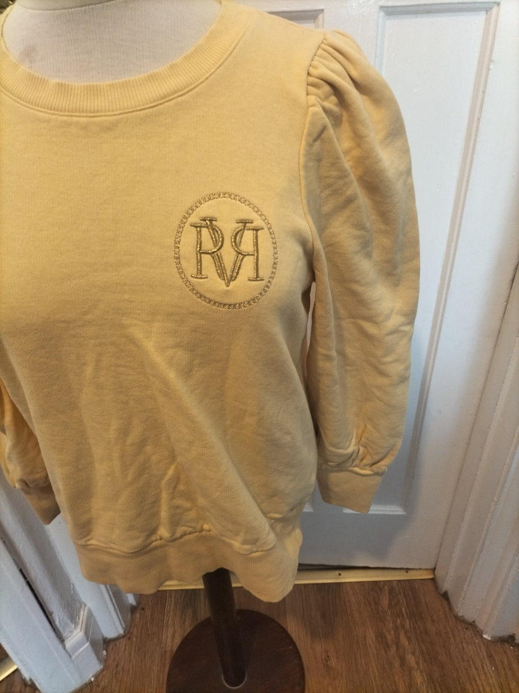 Ladies River Island Size Medium Yellow Long Sleeved Pullover Jumper