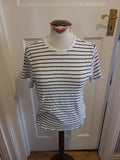 Ladies Tu Size Medium Black White Short Sleeved Sleepwear Tshirt