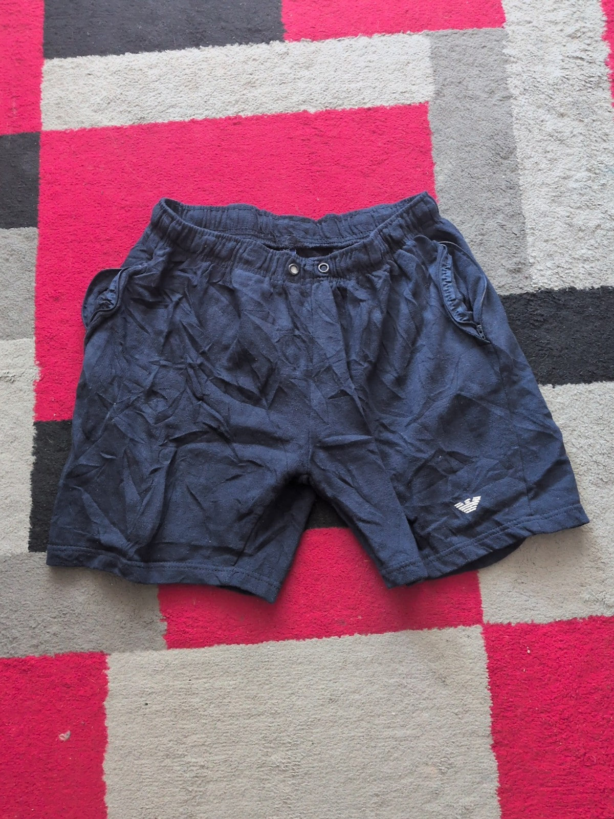 XL Navy Elasticated Sweat Shorts