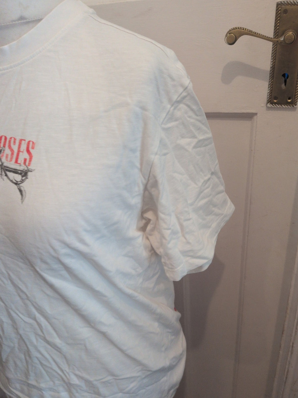 Guns'n'roses Medium White Printed Short Sleeve T-shirt
