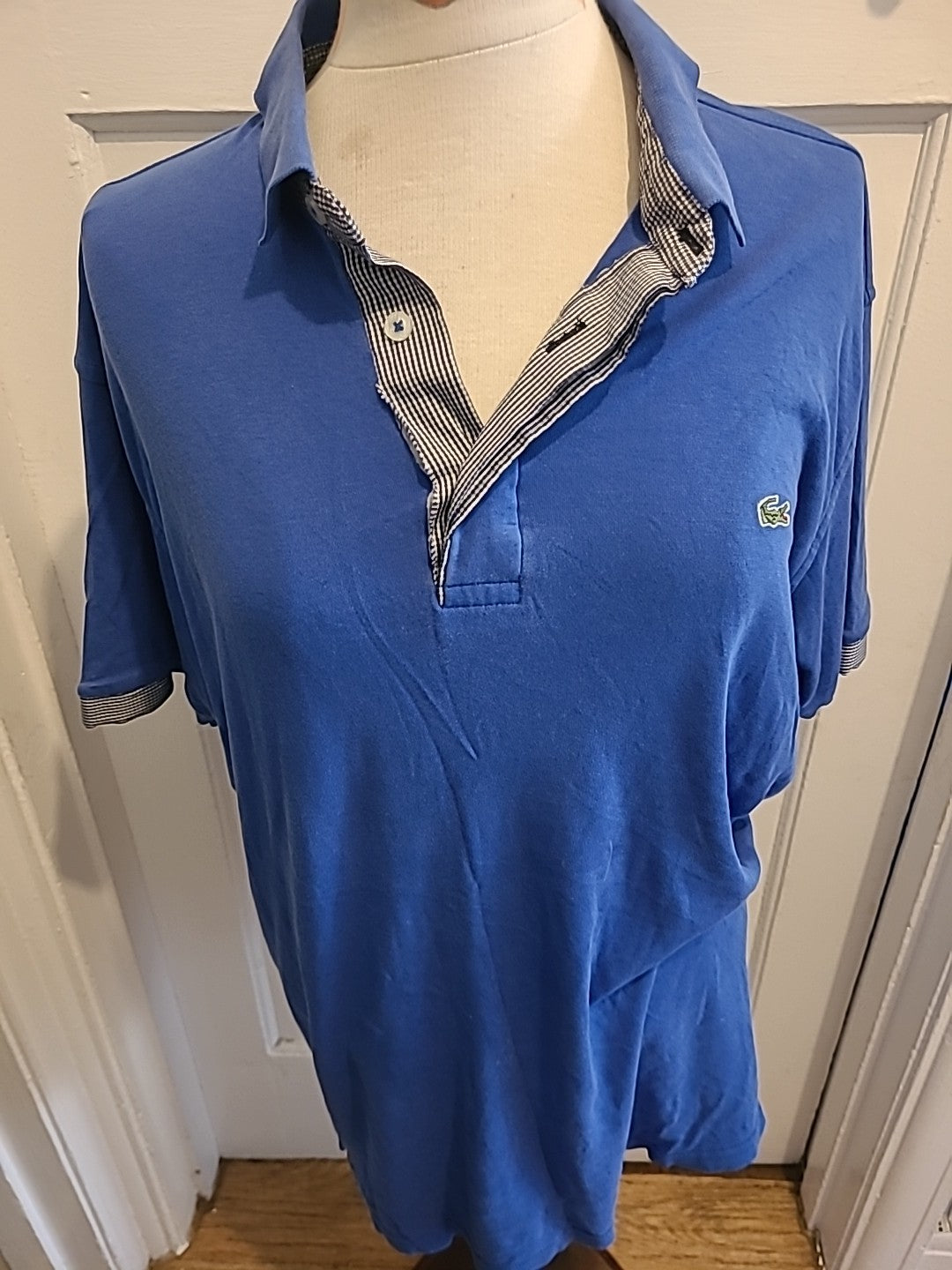 Mens Lacoste Size 2XL Blue Short Sleeved Polo