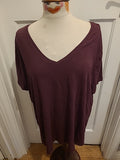 Ladies Amazon Essentials Size 3XL Plus Burgundy Short Sleeved Tshirt