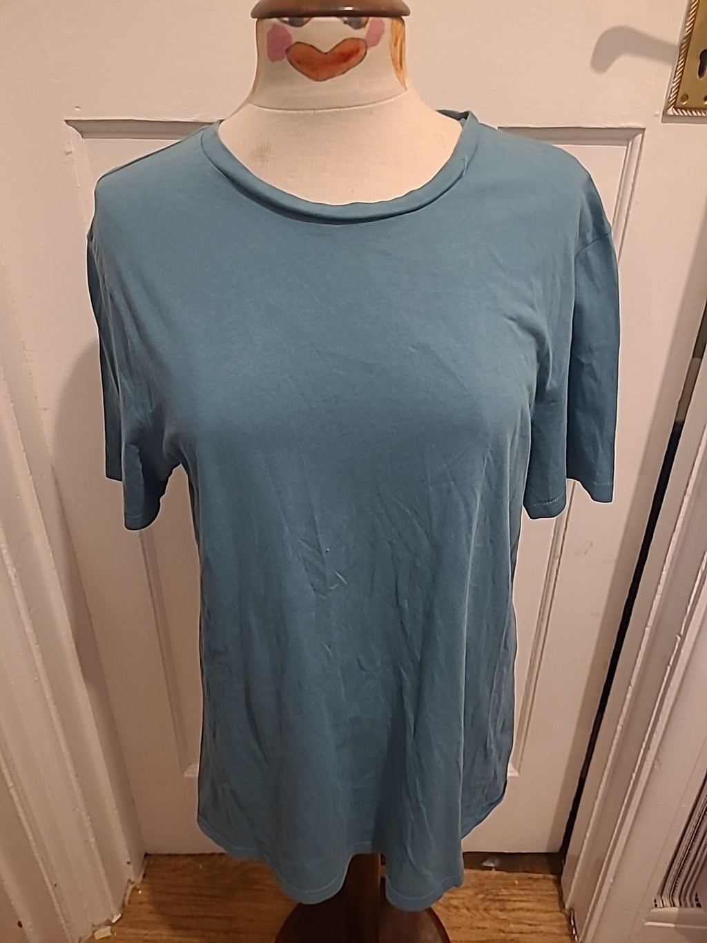 Mens George Size Medium Turquoise Short Sleeved Tshirt