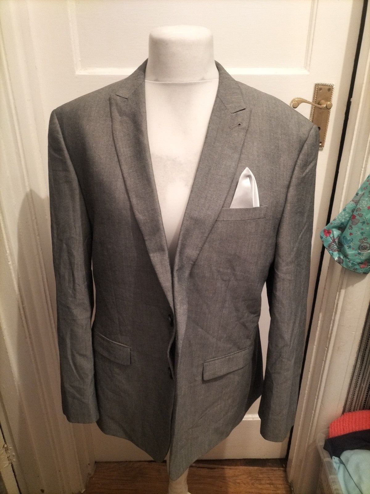 Next 44" Short Grey Lined Suit Jacket