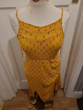 Ladies Select Size 8 Mustard Detailed Sleeveless Dress