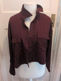 Ladies F&F Size 18 Deep Purple Long Sleeved Buttoned Collared Blouse