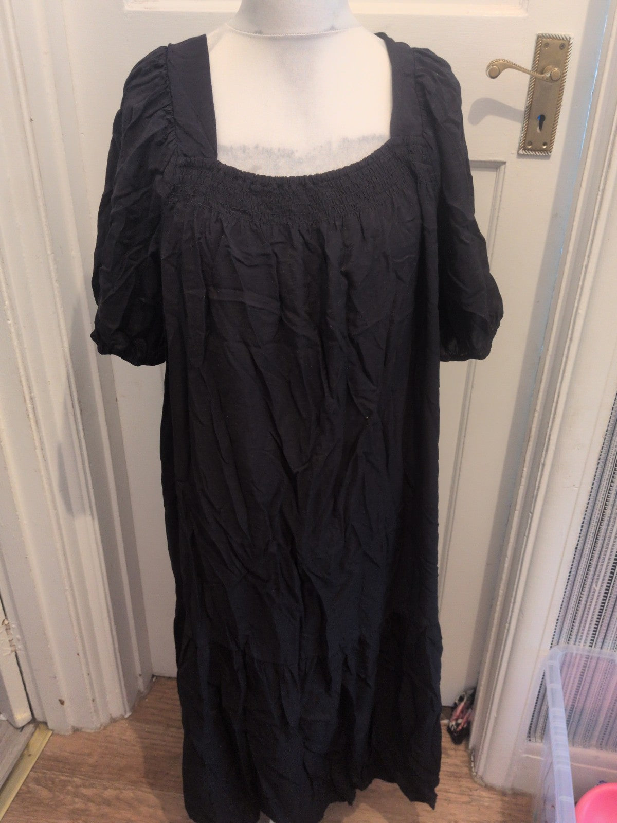 Papaya 18 Black Short Sleeve Maxi Dress