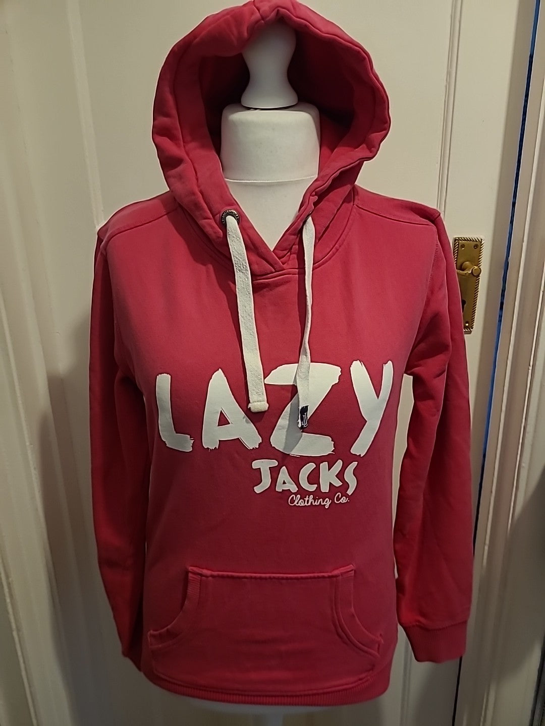 Ladies Lazy Jacks Size Small Hot Pink Pullover Hoodie