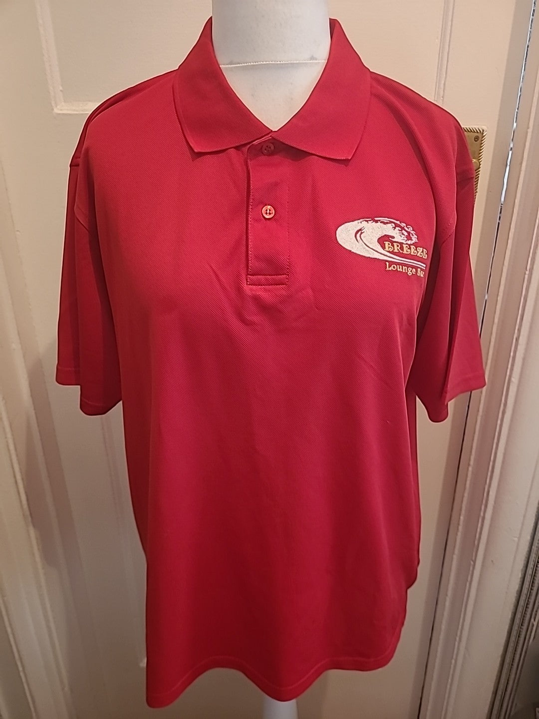 Mens Henbury Size XL Red Short Sleeved Print Polo