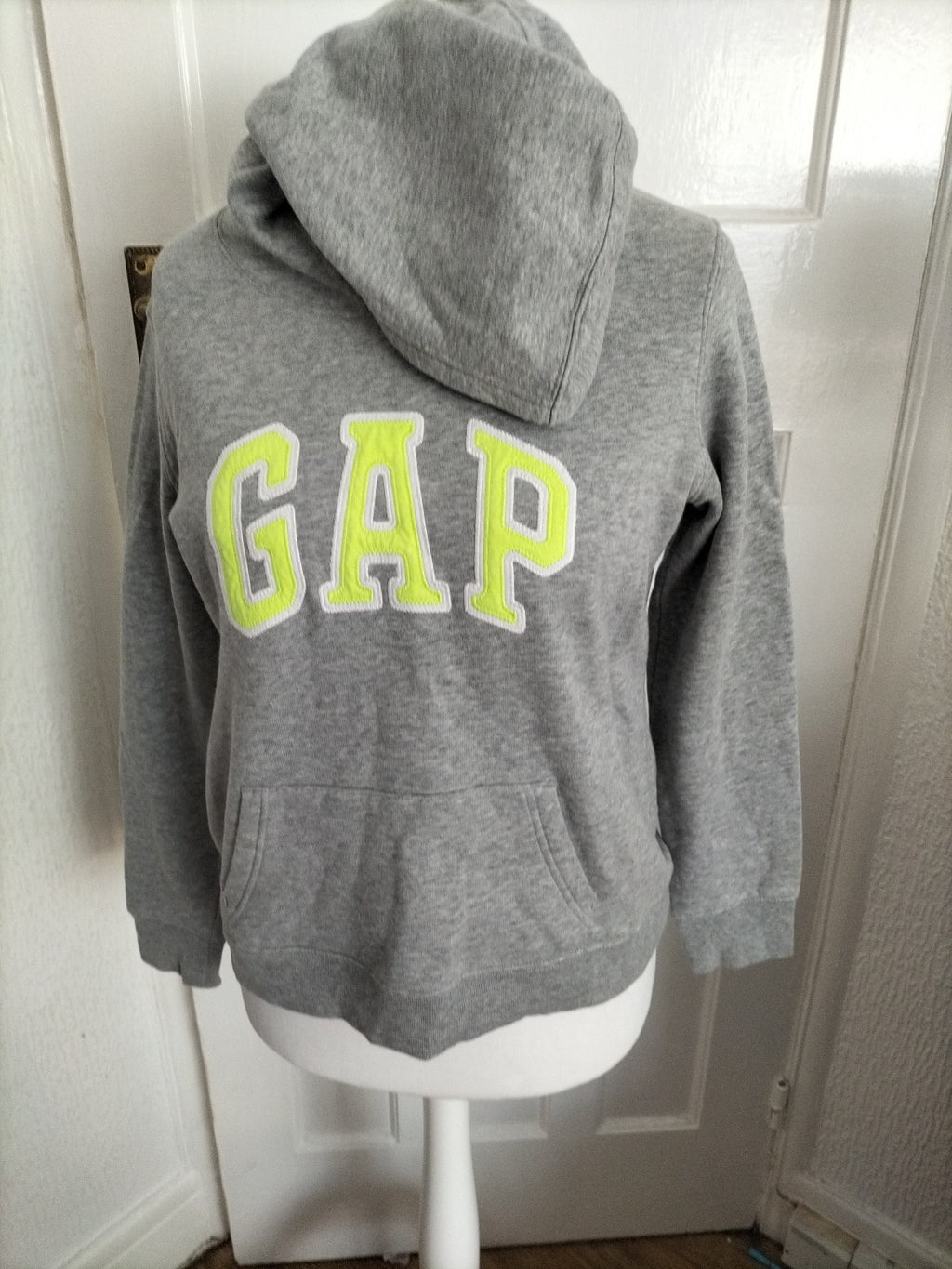 Mens Gap Size M Grey Pullover Print Hoodie