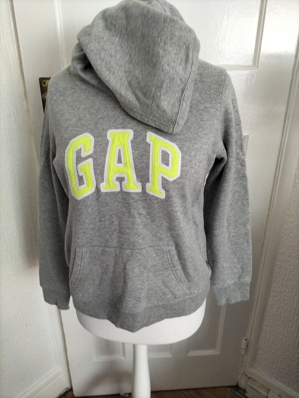 Mens Gap Size M Grey Pullover Print Hoodie