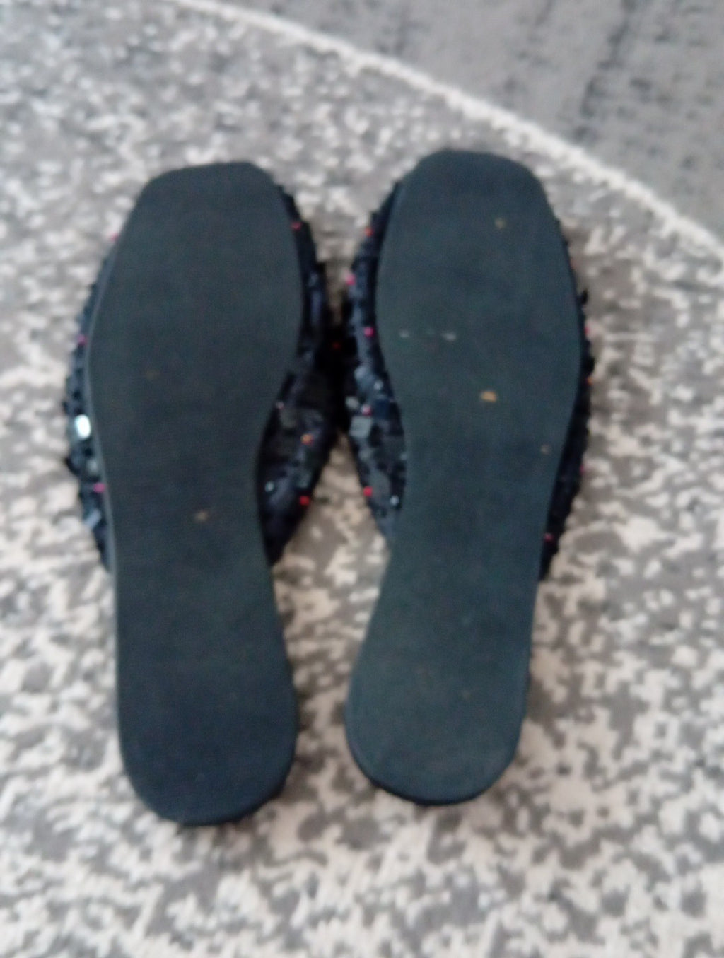 Ladoes Debenhams Black Sparkly Slip Ons Size 5 Free Delivery
