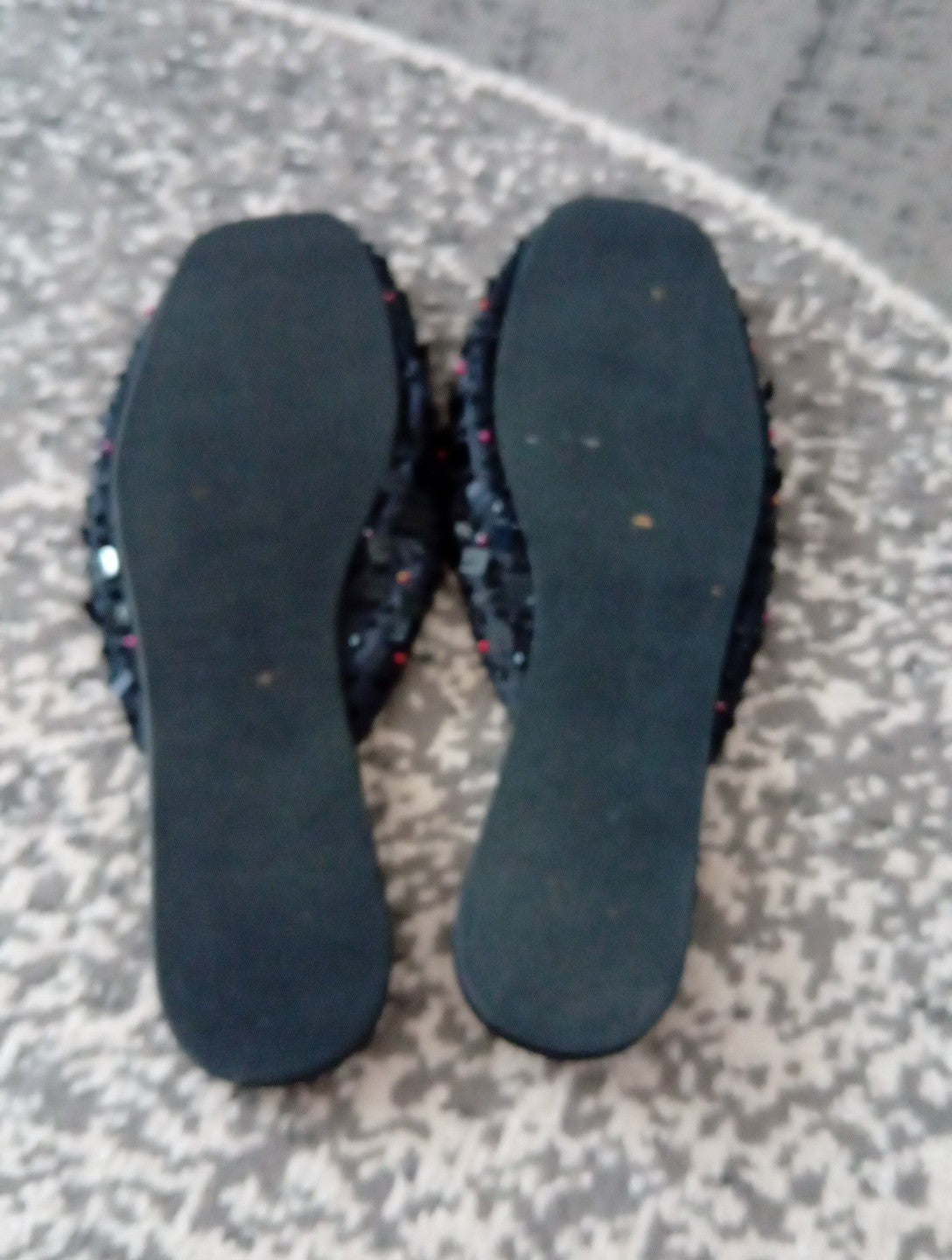 Ladoes Debenhams Black Sparkly Slip Ons Size 5 Free Delivery