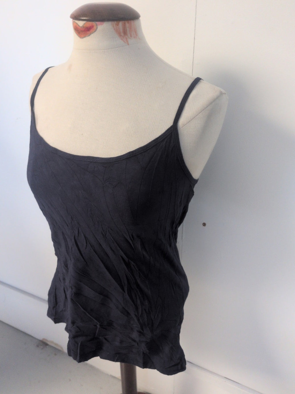 Ladies George Size 16 Essential Navy Sleeveless Cami T-shirt