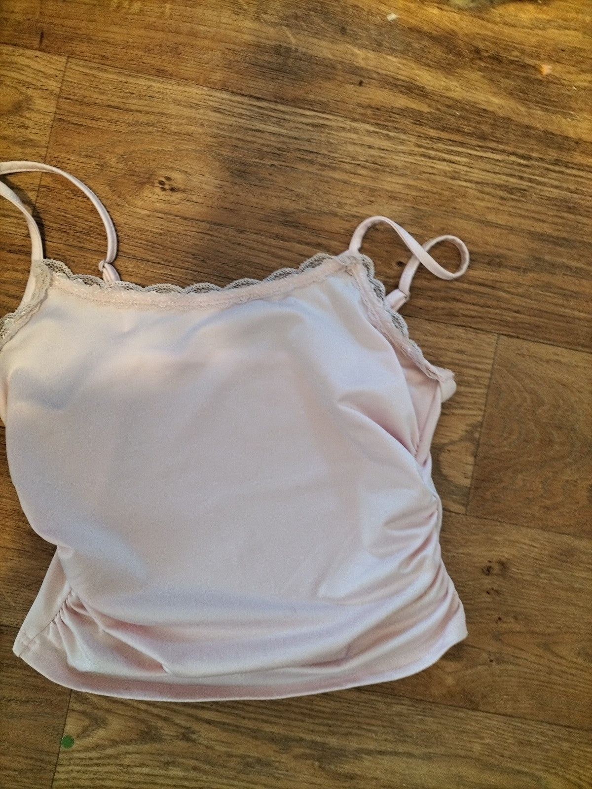 Ladies Shein Size Small Baby Pink Sleeveless Ruched Top