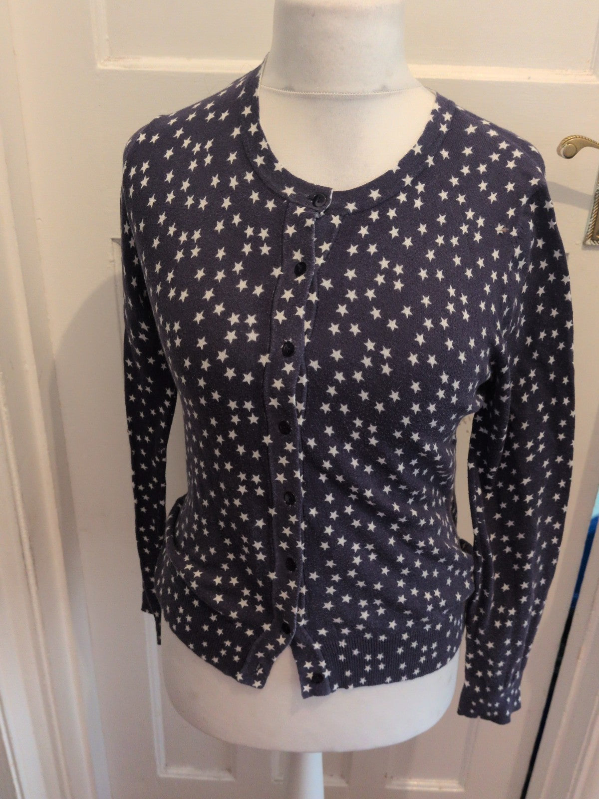 John Lewis 12 Navy Star Buttoned Cardigan