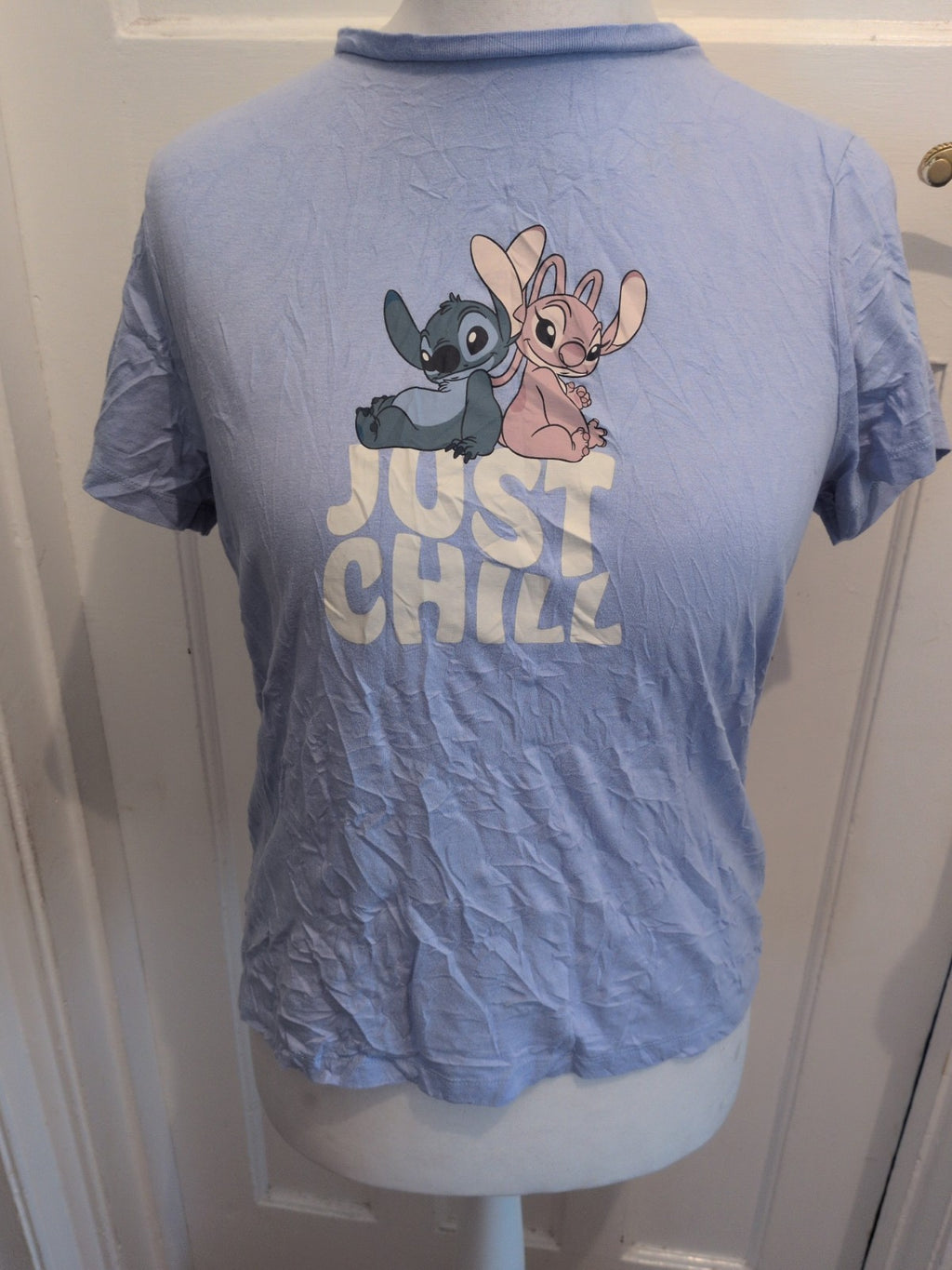 Disney George 12-14 Blue Stitch Pyjama Top
