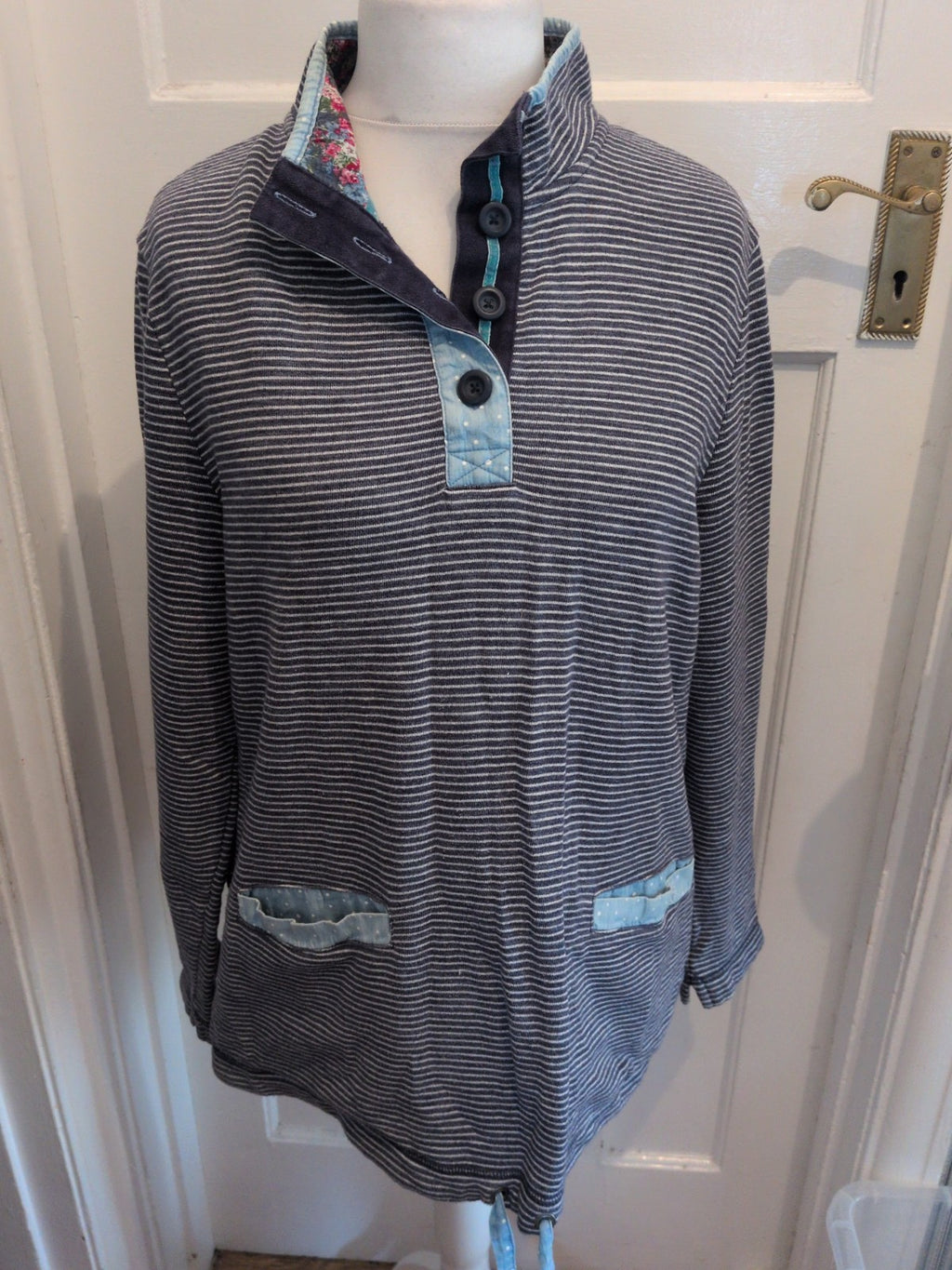 Per Una Large Chambray Mix Stripe Jumper