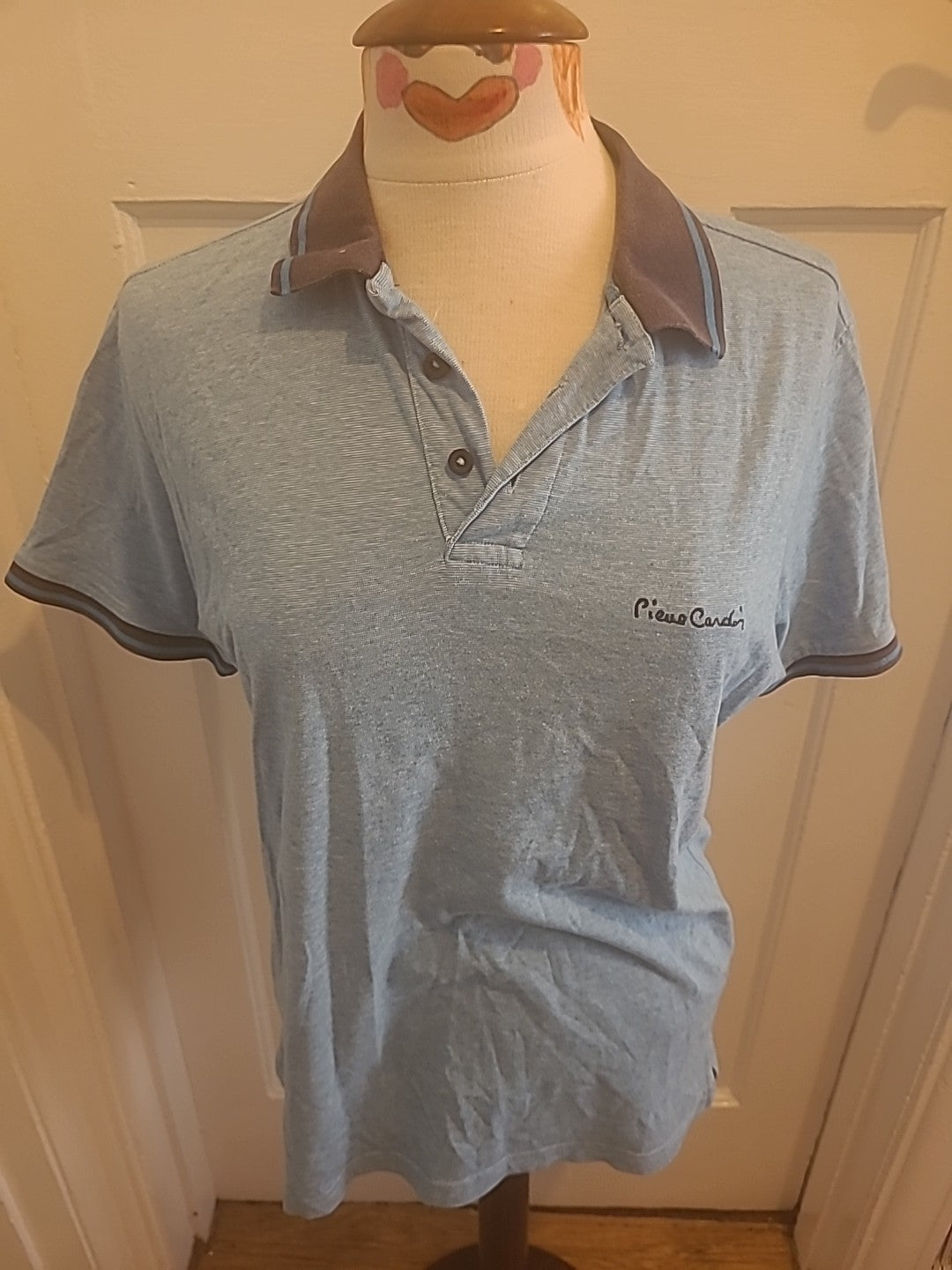 Mens Pierre Cardin Size Small Regular Fit Pale Blue Polo