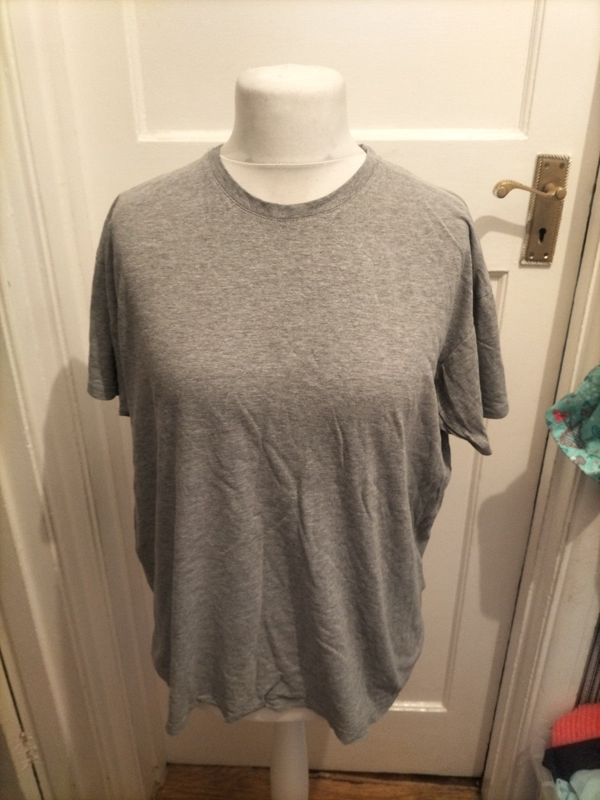 B&C Large Grey Plain T-shirt Short Sleeve