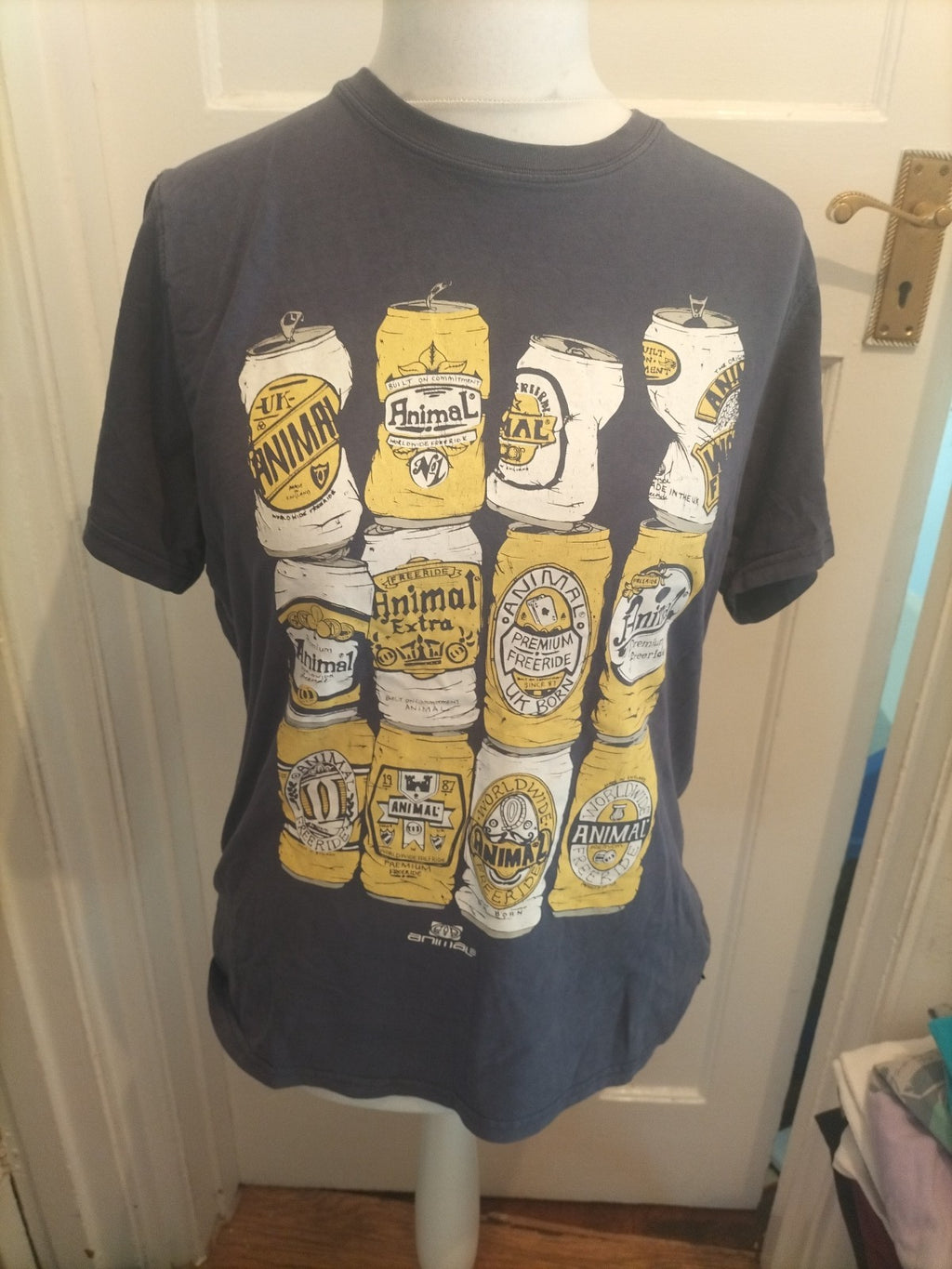 Animal Medium Beer Can Pattern Short Sleeve T-shirt