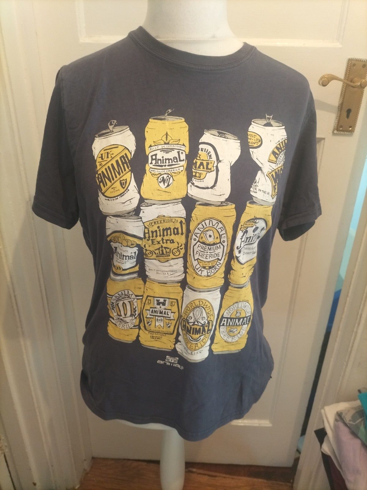 Animal Medium Beer Can Pattern Short Sleeve T-shirt