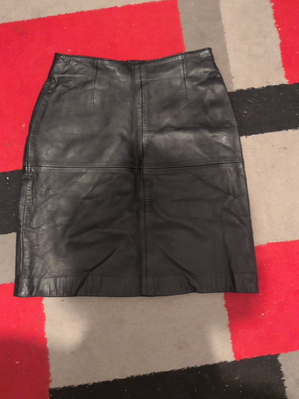Maroon Collection 14 Black Pleather Skirt