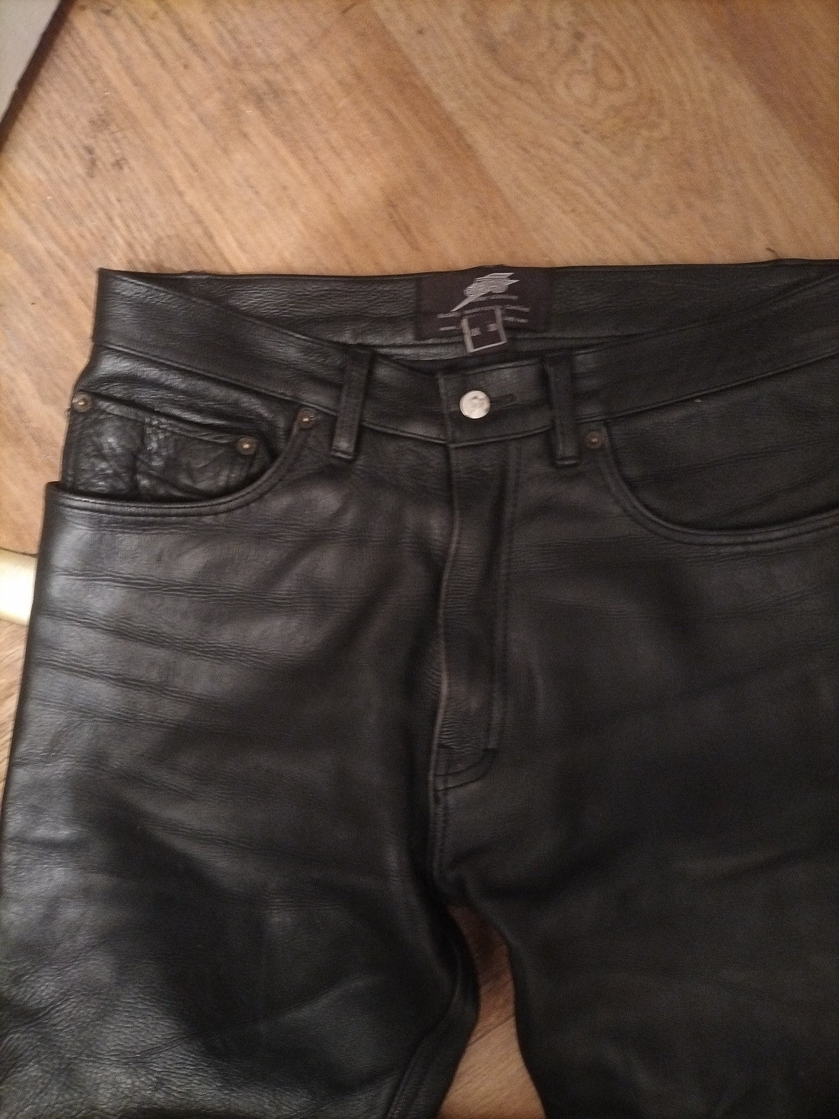 JTS 30" Black Motorcycle Trousers