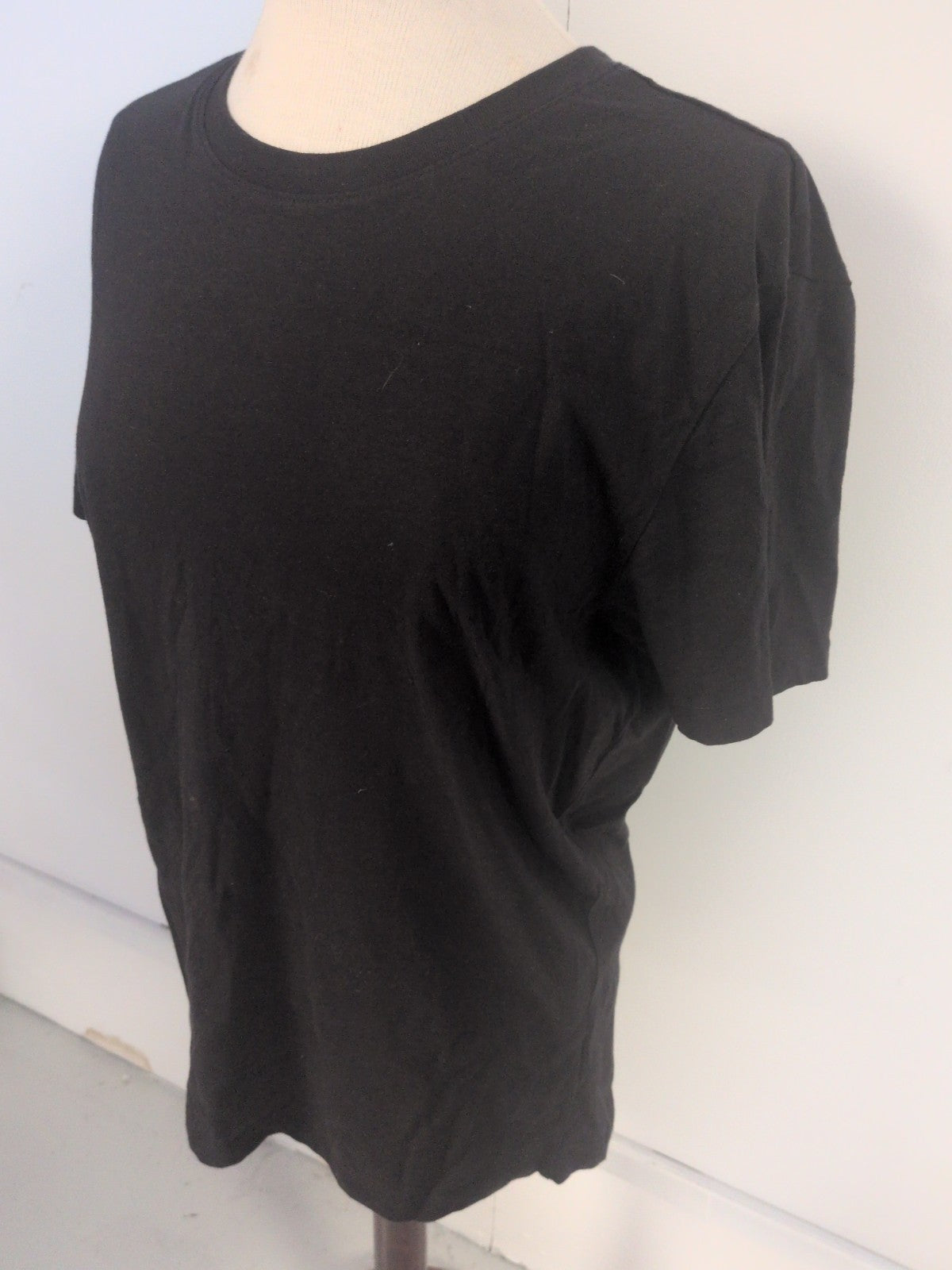 Mens Primark Black Medium Reg Fit Short Sleeve T-shirt
