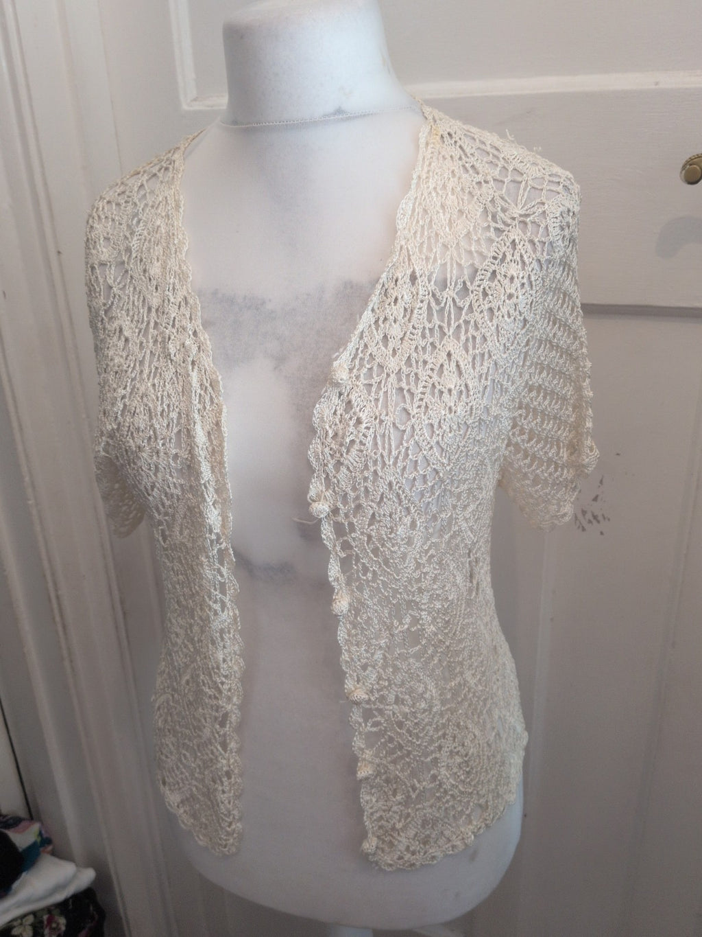 New Look 14 White See Through Short Sleeve Top