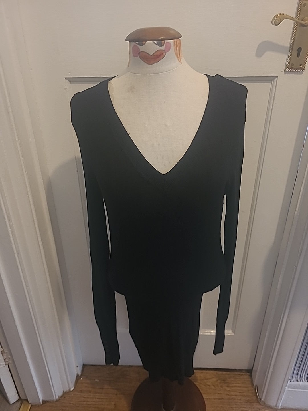 Ladies Select Size 12 Black Long Sleeved Pencil Dress
