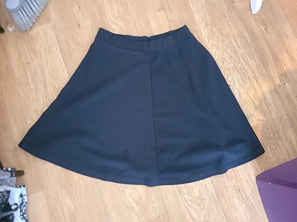 Girls Tu Age 13 Years Black Elasticated Flare Uniform Skirt