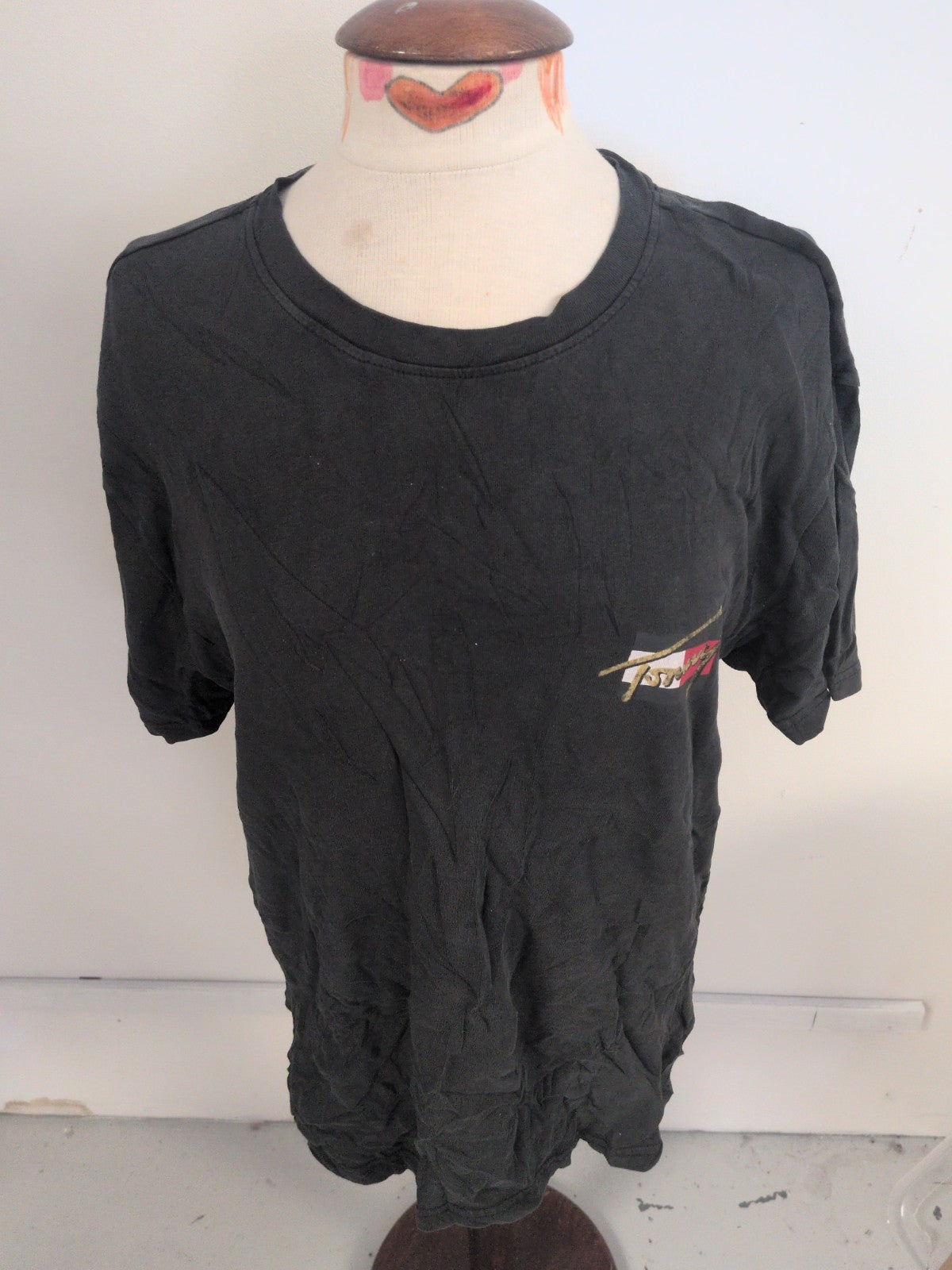 Tommy Jeans Large Black Print Front And Back Short Sleeve T-shirt