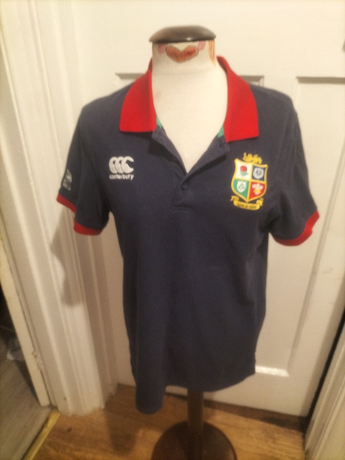 Mens Canterbury Size Small Navy And Red Polo