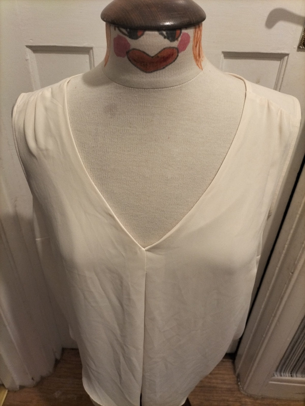 Ladies Next Size 14 Ivory Sleeveless Blouse
