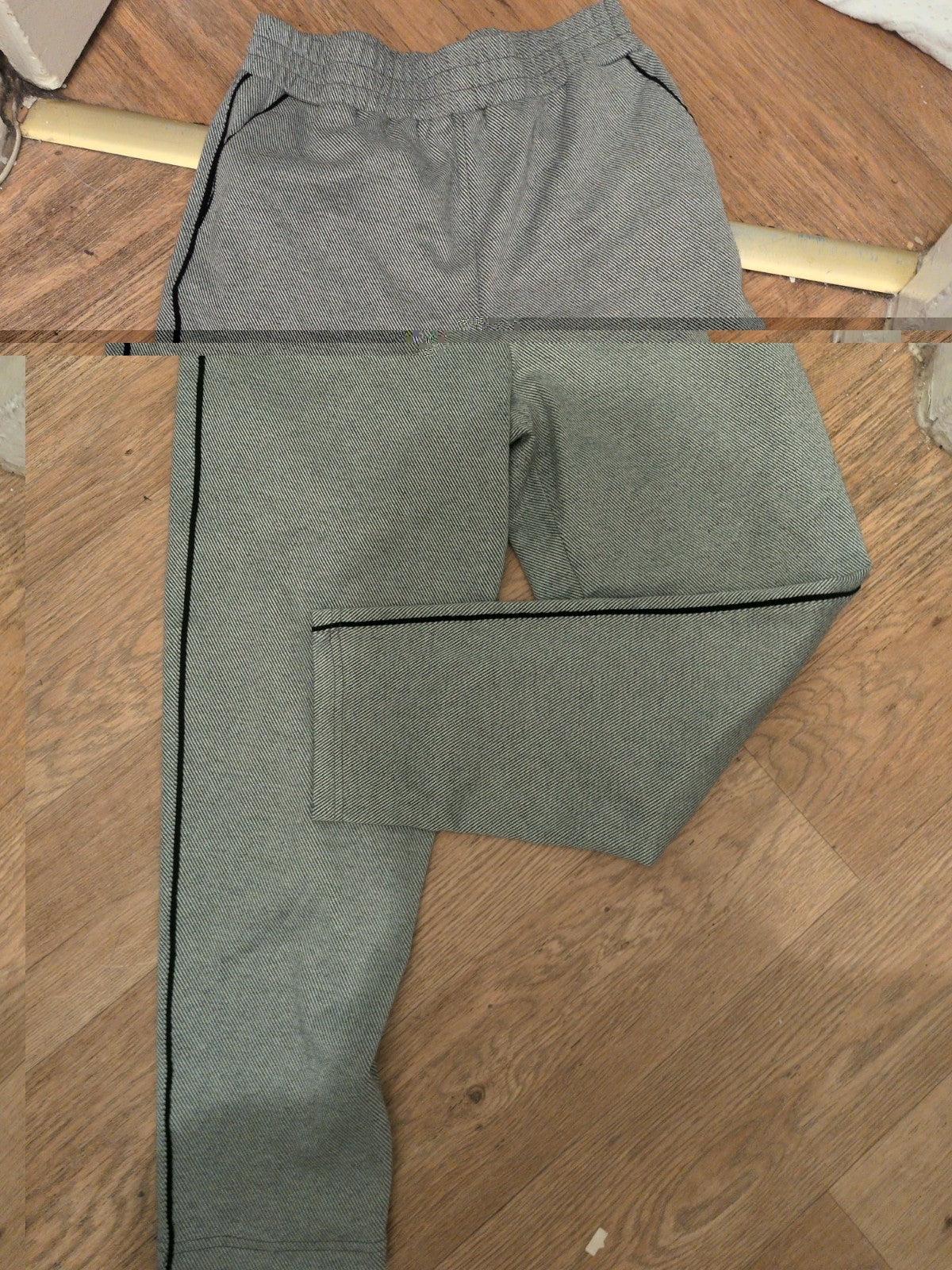 Papaya 10 Grey/Navy Stripe Elasticated Joggers