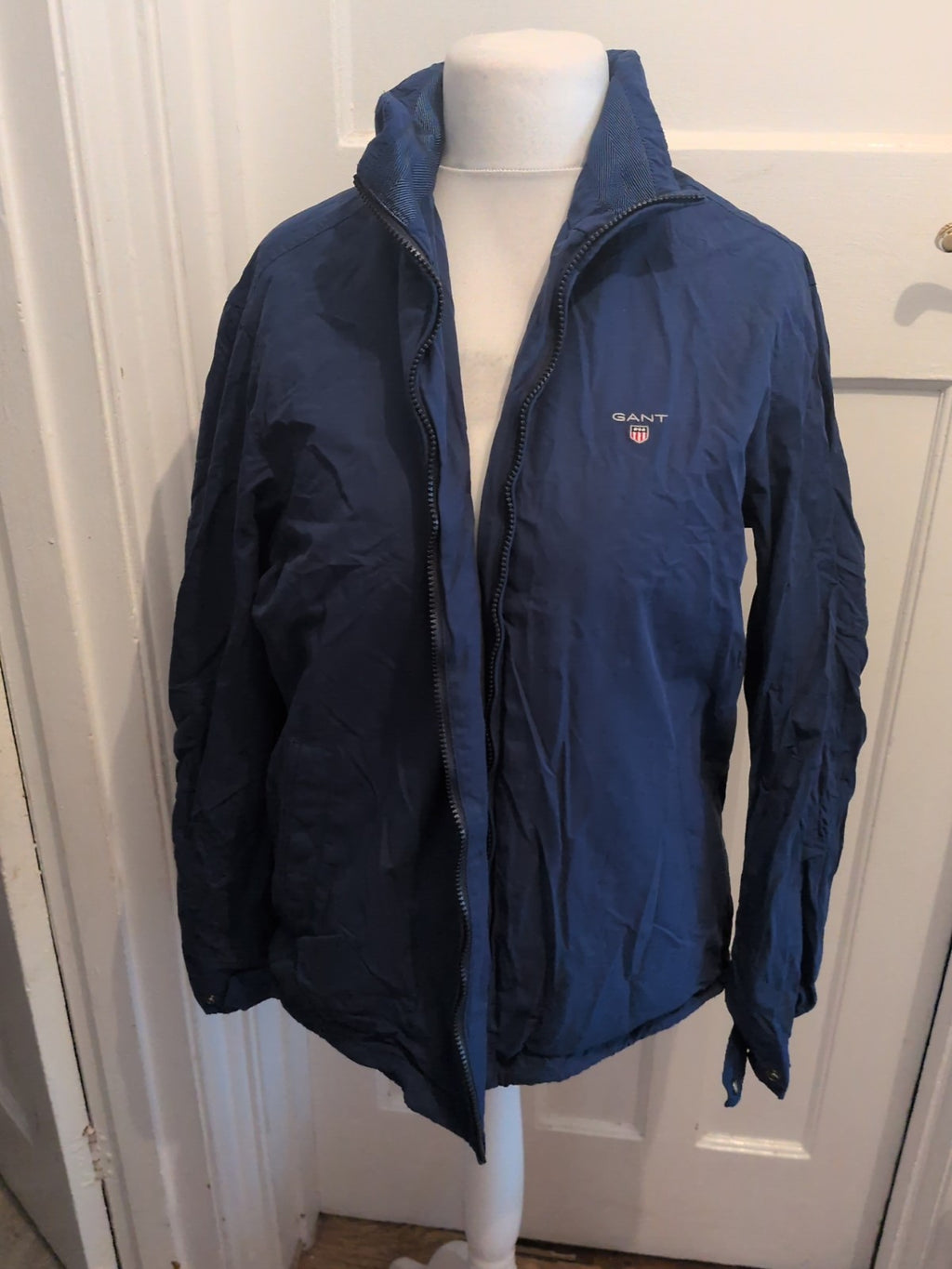 Gant Large Navy Blue Full Zip Rain Coat