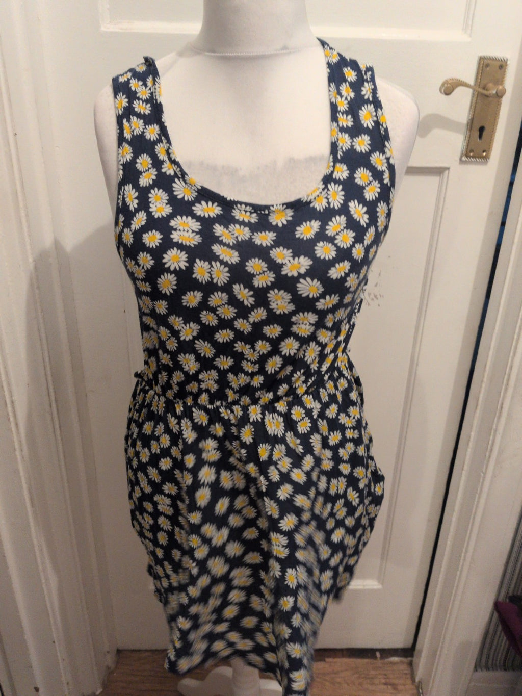 Internationale 12 Blue Daisy Sleeveless Dress