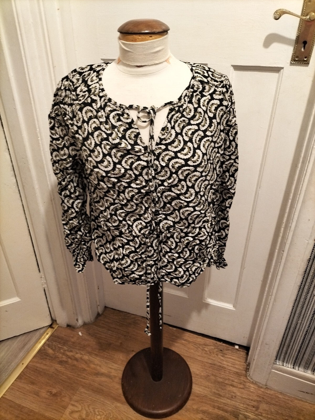 Ladies Per Una 10 Multi Coloured Long Sleeved Blouse
