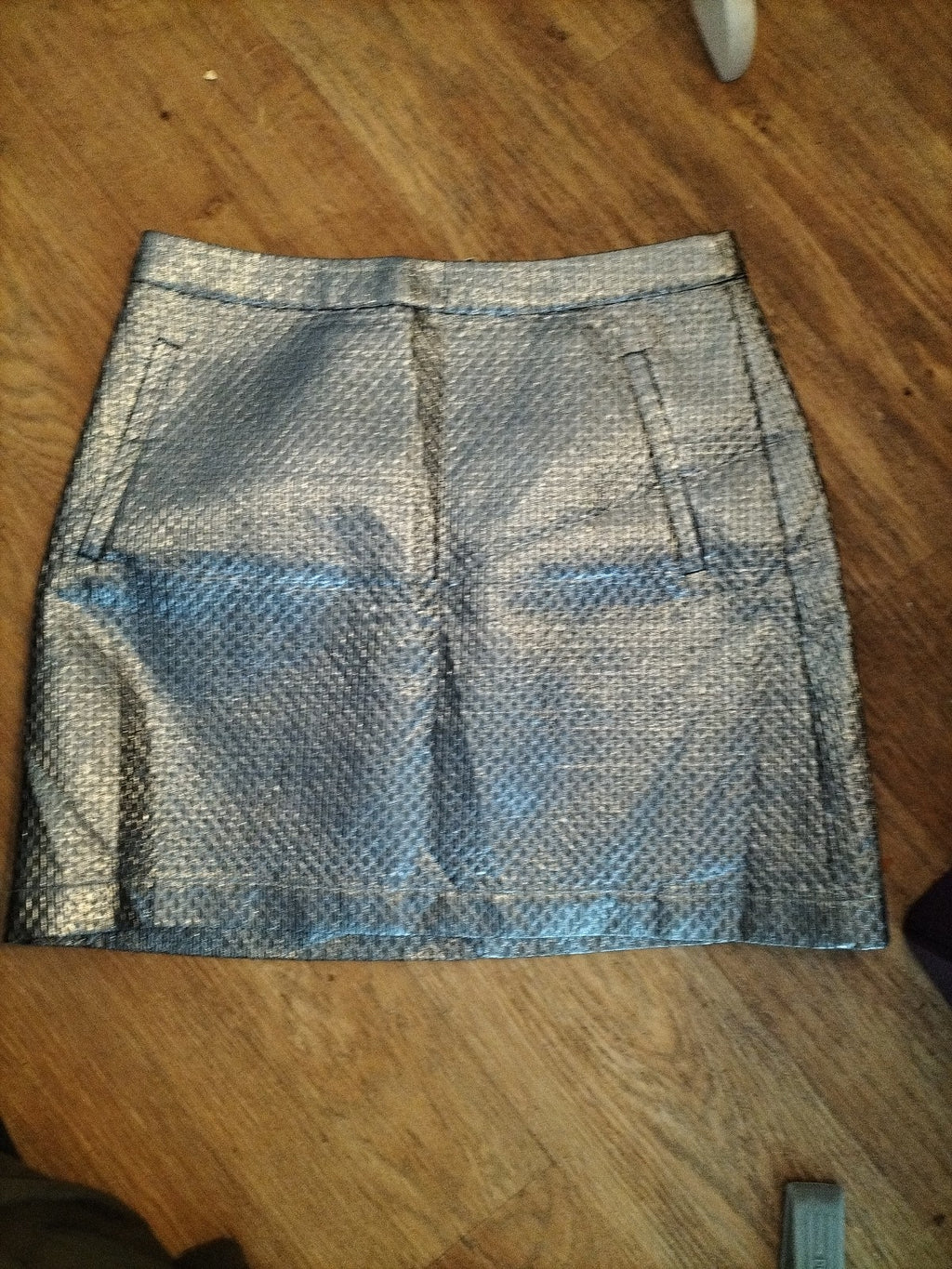 Ladies Asos Size 14 Silver Short Skirt