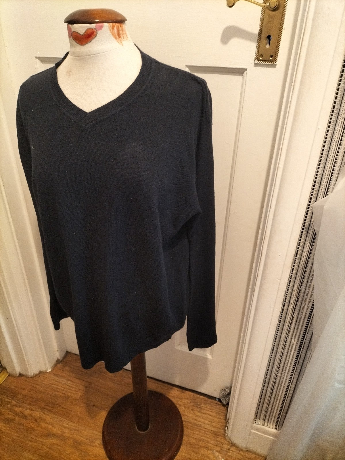 Mens Cedarwood State Size Large Black Lightweight Pullover Jumper