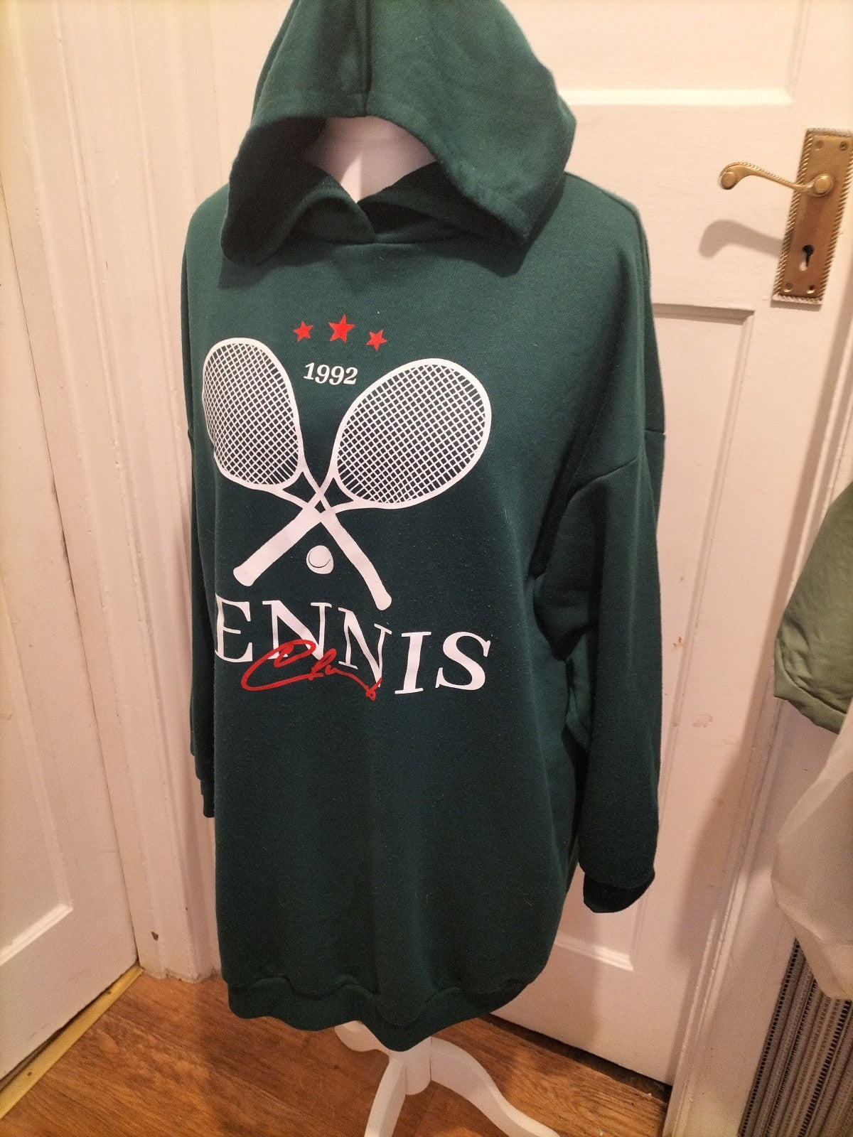 Ladies Asos Size 12 Bottle Green Tennis Oversized Jumper